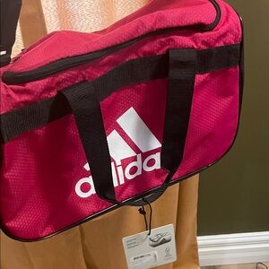 Adidas Fuchsia Sports Bag with Black Straps